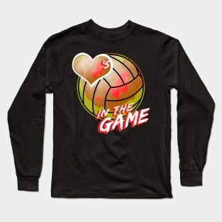 Volleyball - Hearts In The Game - Red Long Sleeve T-Shirt